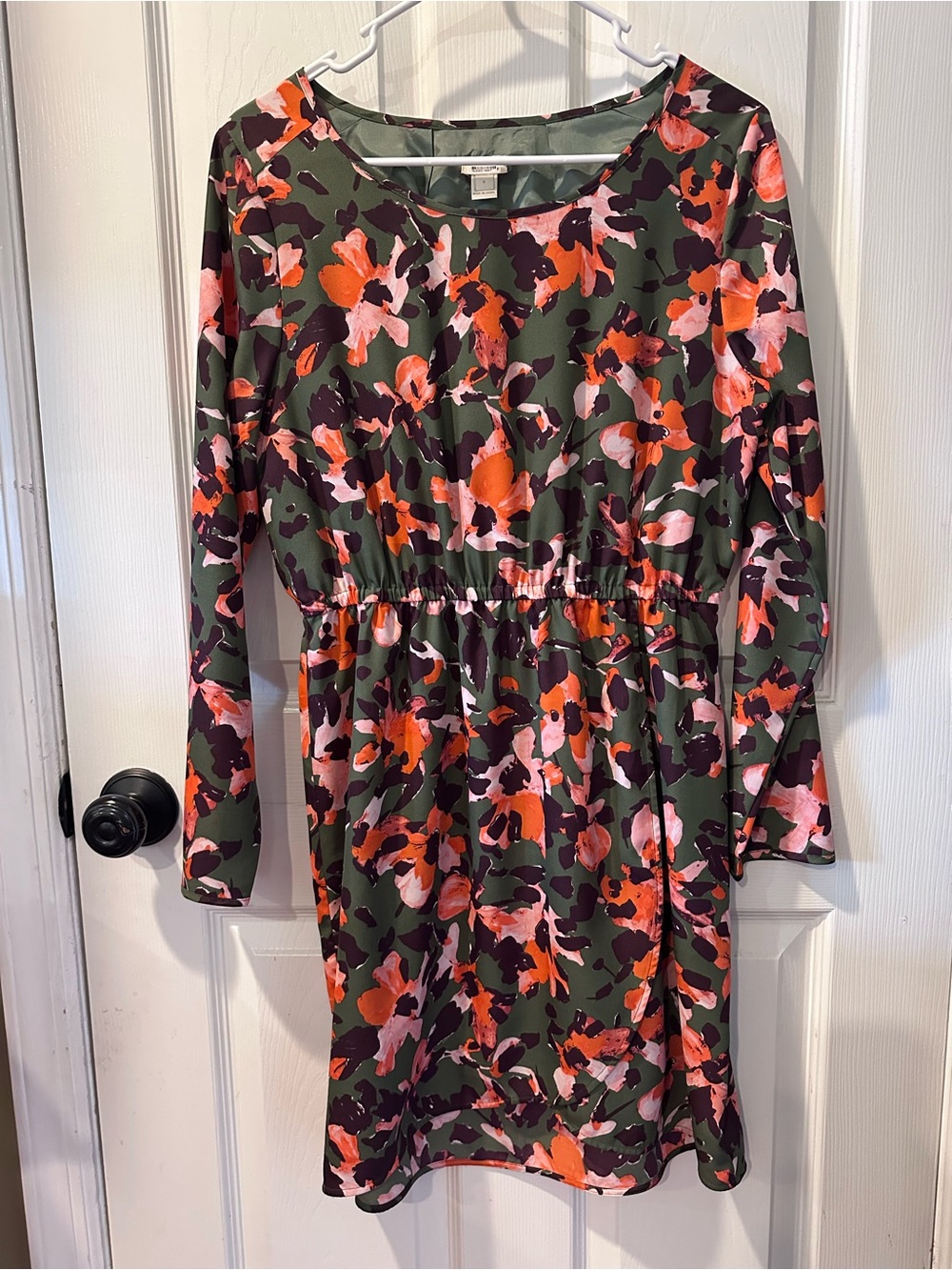 J Crew Floral Print Long Sleeve Mini Dress